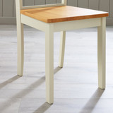 Padstow Cream Wooden Extending Dining Table & 6 Millford Chairs - MILFORD Solid Wood Cream chair Oak seat x2 - chair leg.jpg Padstow Cream Wooden Extending Dining Table & 6 Millford Chairs - MILFORD Solid Wood Cream chair Oak seat x2 - chair leg.jpg