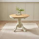 Padstow Cream Wooden Extending Dining Table & 4 Millford Chairs - Padstow-Oak-and-Cream-Extending-Dining-Table-straight-on-(1).jpg