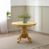 Padstow Round Oak Effect Solid Wood Extending 4-6 Seater Dining Table - Padstow-Oak-Effect-Extending-Dining-Table-Hero-.jpg