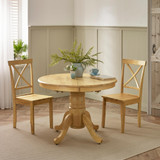 Padstow Round Oak Effect Solid Wood Extending 4-6 Seater Dining Table - Padstow-Oak-Effect-Extending-Dining-Table-Last-Image.jpg