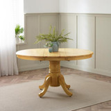Padstow Round Oak Effect Solid Wood Extending 4-6 Seater Dining Table - Padstow-Oak-Effect-Extending-Dining-Table-Hero-extended.jpg.jpeg