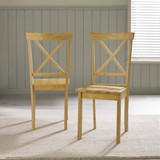 2x Millford Oak Effect Solid Wood Crossback Dining Chairs - Milford-Solid-Wood-Oak-Effect-seat-x2-1-front-1-back.jpg