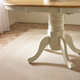 Padstow Round Oak and Cream Solid Wood Extending 4-6 Seater Dining Table - Padstow-Oak-and-Cream-Extending-Dining-Table-leg-detail.jpg