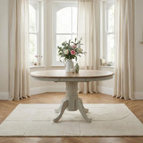 Padstow Round Whitewashed and Light Grey Solid Wood Extending 4-6 Seater Dining Table - PADS-DIN-TBL-WHT-LGRY_1.jpg