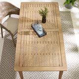 Asa Wood Table + 6 Wood & Wicker Chairs Outdoor Dining Set - ASA-OUT-REC-DIN-TBL-NAT-6-FEAT1.jpg