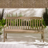 Lox 2 Seat Wood Garden Bench with Table - LOX-OUT-BEN-NAT-2-STRAIGHT DOWN.jpg