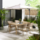 Asa Wood & Wicker Table + 4 Chairs Outdoor Dining Set - asa-4-seater-hero.jpg Asa Wood & Wicker Table + 4 Chairs Outdoor Dining Set - asa-4-seater-hero.jpg