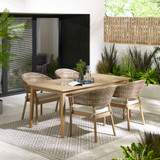 Asa Wood & Wicker 4 Seat Garden Dining Set - ASA-OUT-REC-DIN-TBL-NAT-4-Chair_1.jpg