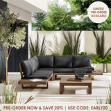 Brisa Walnut Effect Wood & Black 5/6 Seat Outdoor Sofa Set - BRIS-OUT-SOF-6-WAL-STRAIGHT-POrder1.jpg
