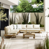 Brisa Teak Effect Wood & Cream 8 Seat Outdoor Sofa Set - BRIS-OUT-SOF-8-NAT-STRAIGHT.jpg