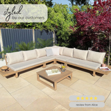 Brisa Teak Effect Wood & Cream 8 Seat Garden Sofa Set - BRIS-OUT-SOF-8-NAT_UGC.png