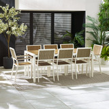 Dubai White & Wood Polywood 8 Seat Garden Dining Set - DUB-OUT-DIN-SET-8-WHT-ANGLE.jpg