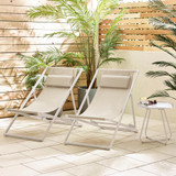 2x Corsica Cream Metal & Textilene Deck Chairs - Corsica-Deck-Chair-Set-Cream-HERO.jpg