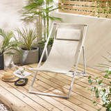 2x Corsica Cream Metal & Textilene Deck Chairs - Corsica-Deck-Chair-Set-Cream- 1.jpg