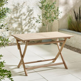 Hamburg  Wood 4 Seat Garden Dining Set - Hamburg-Natural-Outdoor-Dining-Table-1.jpg