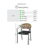 Elba 2 x Black & Rattan Garden Dining Chairs - Infographics_Elba_Chair.jpg