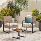 Algarve Beige Rattan 2 Seat Garden Bistro Table Set - Algarve-Bistro-Rattan-Natural-1.jpg