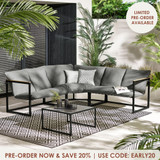 Hydra Black Metal & Grey 5 Seat Outdoor Corner Sofa Set - HYDR-OUT-SOF-SET-GRY-POrder1.jpg