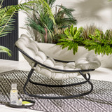 Hydra Black Metal & Cream Garden Rocking Chair - Hydra-Outdoor-Rocking-Chair-Cream-3.jpg