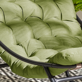 Hydra Black Metal & Green Garden Rocking Chair - Hydra Grn Close up 1.png