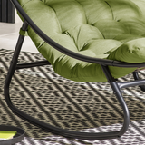 Hydra Black Metal & Green Garden Rocking Chair - Hydra Grn Close up 3.png
