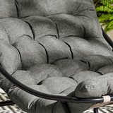 Hydra Black Metal & Grey Outdoor Rocking Chair - Hydra-Grey-Close-up-1.png