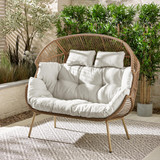 Beige Rattan & Cream Garden Double Egg Chair Seat - Egg-Natural-Outdoor-Double-Chair-HERO.jpg