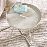Lyon Cream Metal Garden Round Side Table - Lyon-Outdoor-Side-Table-Cream-3.jpg