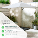 Cantilever Grey Square Garden Parasol & Base Set - Cantilever-USP-Graphic.png