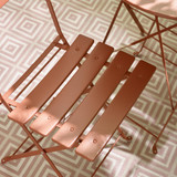 Cabo Pink Metal 2 Seat Garden Bistro Table Set - Cabo-Metal-Foldging-Bistro-Set-Pink-5.jpg