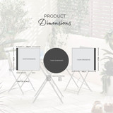 Cabo Pink Metal 2 Seat Garden Bistro Table Set - Cabo-Infographic-TopDown.jpg