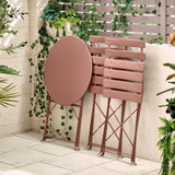 Cabo Pink Metal 2 Seat Garden Bistro Set - Cabo-Folding-Bistro-Set-Metal-Pink-8.jpg