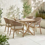 Hamburg & Asa Wood & Wicker 4 Seat Garden Dining Set - HAMB-OUT-DIN-TBL-NAT-4-ASA-OUT-DIN-CHR-NAT-NEW.jpg