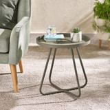 Lyon Green Metal Round Garden Side Table - Lyon-Outdoor-Side-Table-Green-2.jpg