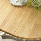Padstow Cream Wooden Extending Dining Table & 6 Belgravia Chairs - Padstow-Oak-and-Cream-Extending-Dining-Table-wood-grain-detail.jpg