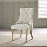 Padstow Cream Wooden Extending Dining Table & 4 Beige Belgravia Chairs - Belgravia-Cream-Linen-Oak-Dining-Chair-angle.jpg