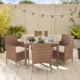 Barbados Beige Rattan 4 Seat Garden Dining Set - Barbados-Nat-Rattan-Outdoor-Set-2-Front.jpg