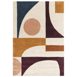 Tolliver Multicolour Modern Shapes Rug - TOLLIVER-RUG-PLUM_03.jpg Tolliver Multicolour Modern Shapes Rug - TOLLIVER-RUG-PLUM_03.jpg