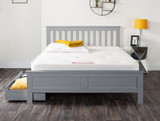 Azure Modern Grey Solid Pine Double Bed + Windsor Mattress + 2 Drawers - azure-modern-grey-stylish-pine-wood-double-bed-drawer-3_4.jpg