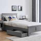 Azure Grey Solid Pine Single Bed Frame + Windsor Mattress + 2 Drawers - azure-modern-grey-solid-pine-single-bed-mattress-2-drawers-crop.jpg