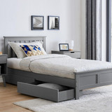 Azure Grey Solid Pine Single Bed Frame + 2 Drawers - azure-modern-grey-solid-pine-single-bed-2-drawers-crop.jpg