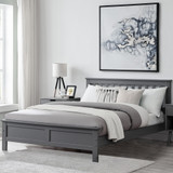 Azure Grey Solid Pine Double Bed Frame + Windsor Mattress - azure-modern-grey-solid-pine-double-bed-mattress-crop.jpg