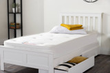Azure White Solid Pine Single Bed Frame + Windsor Mattress + 2 Drawers - azure-modern-white-stylish-pine-wood-single-bed-drawer-3.jpg