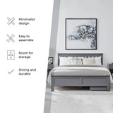 Azure Modern White Solid Pine Double Bed + Windsor Mattress - 170-FBOX-Azure-Double-Bed-Image-1.jpg