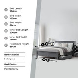 Azure White Solid Pine Double Bed Frame + Windsor Mattress - 170-FBOX-Azure-Double-Bed-Image-2.jpg