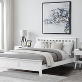 Azure Modern White Solid Pine Double Bed + Windsor Mattress - azure-modern-white-solid-pine-double-bed-mattress-crop.jpg