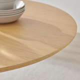 Novara Oak Effect Dining Table & 4 Calla Black Velvet Chairs - Novara-Oak-100cm-round-dining-table-3.jpg