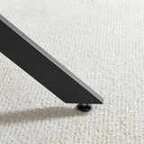 Novara Black Top Dining Table & 4 Halle Fabric Chairs - Novara-Black-100cm-round-dining-table-5.jpg