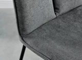 Novara Black Top Dining Table & 4 Halle Fabric Chairs - Halle-Dark Grey-Fabric-Black-Leg-Dining-Chair-6.jpg