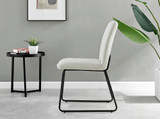 Novara Black Top Dining Table & 4 Halle Fabric Chairs - Halle-Cream-Fabric-Black-Leg-Dining-Chair-3.jpg